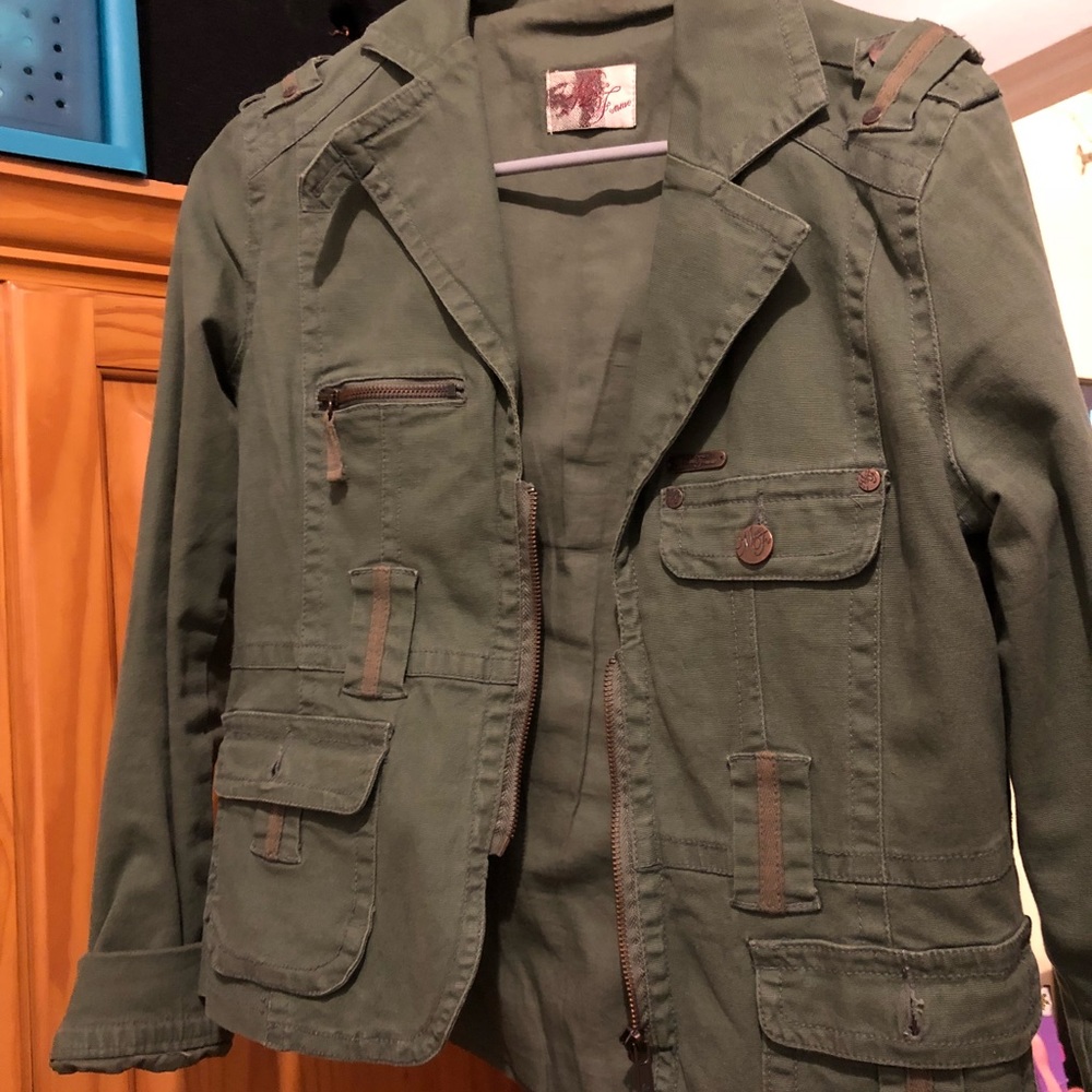 Green utility jacket